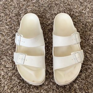 white rubber birkenstocks